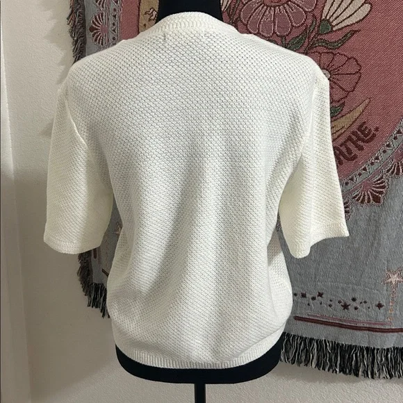 EUC Pretty Garden cream colored cardigan. Size small. - Picture 4 of 4